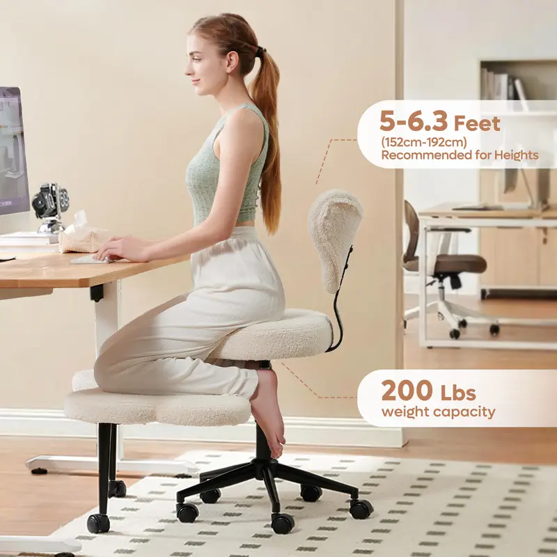 Ergonomic Multi-Position Office Chair, Comfortable Padded Desk Chair for Home & Work